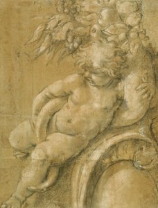 Putto avec une corne d